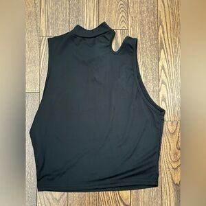 Black Sleeveless Women's crop top